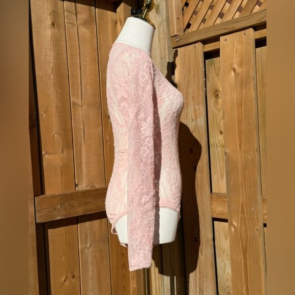 🆕 ZIMMERMANN 🧿 NWT Lace Long Sleeve Bodysuit, Blush - Sz 0 US 4 - Picture 7 of 15